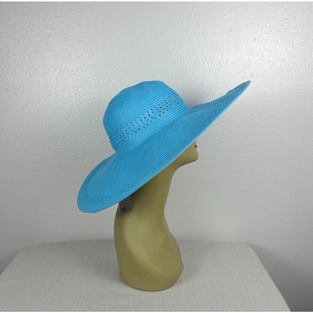 Nordstrom Rack Packable Floppy Hat Sun Hat Packable Blue Woven NWT - Picture 4 of 10